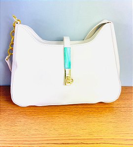 Bolsa branca com corrente (PRODUTO NOVO)