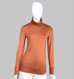 Blusa manga longa terracota TAM P