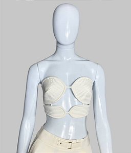 Blusa sem manga branco TAM P