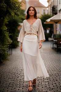 Saia longa off white TAM 36 CÓD. 146