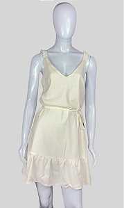 Vestido cavado curto off white TAM PP