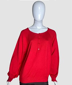 Blusa vermelha Manga Longa TAM M