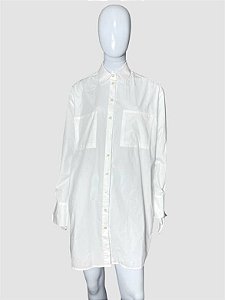 Vestido camisa off white TAM P