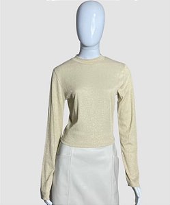 Blusa Bege com Brilho TAM M