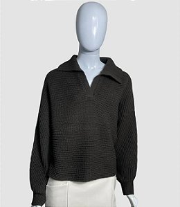 Casaco marrom escuro TAM P