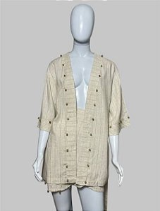 Conjunto de praia bege TAM P