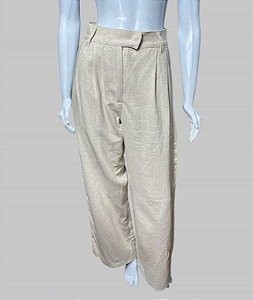 calça linho bege TAM 36