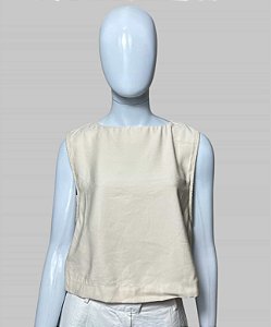 blusa sem manga bege claro TAM PP