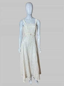 vestido branco bordado TAM PP