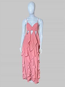vestido longo rosa TAM PP