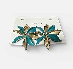 BRINCO DOURADO COM AZUL CÓD. 001