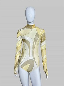 BODY TULE AMARELO TAM P