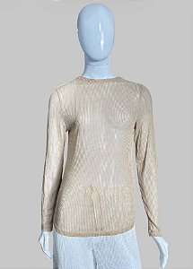 BLUSA MANGA LONGA MARROM TAM P CÓD. 110