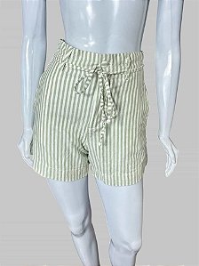 SHORT VERDE LISTRADO TAM 36