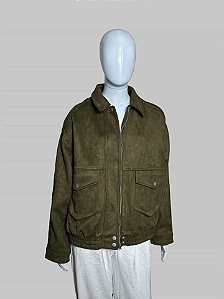 JAQUETA SUEDE VERDE TAM P