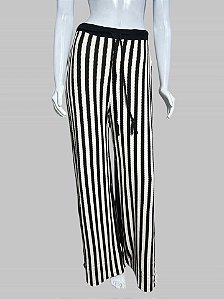 CALÇA PRETA LISTRADA TAM P CÓD. 078