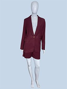 CONJUNTO VINHO - BLAZER E SHORT