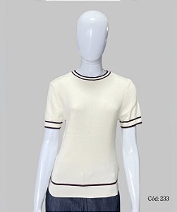 BLUSA OFF/VINHO TRICÔ P CÓD. 233
