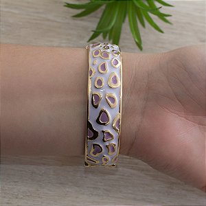 Bracelete esmaltado lilás 