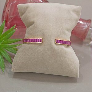 Bracelete cravejado com navetes rosa