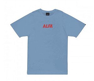 Camiseta Alfa Logo Center Azul Claro