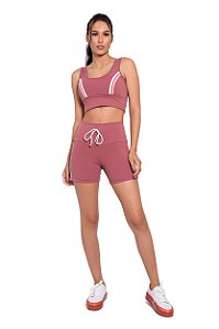 Conjunto Fitness Cintura Alta Fit Blush - Lis Fitness Wear - Moda