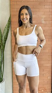 Conjunto Fitness Corrida Branco