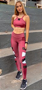 Conjunto Fitness Cintura Alta Fashion