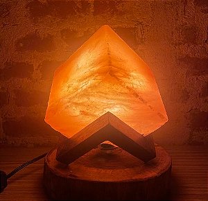 Luminária de Sal Rosa do Himalaia - Quadrada com base