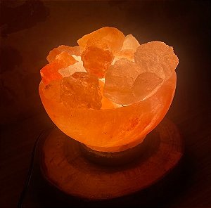 Luminária de Sal Rosa do Himalaia - Bowl