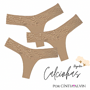 Kit 3 Calcinhas Algodão Monocromático Basic