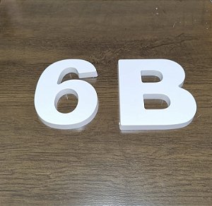 Kit 2 Números /Letra Residenciais 10cm Branco 3D Caixa Alta