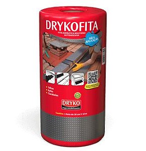 Fita Manta Asfáltica Multiuso 30cm x 10m Aluminio Drykofita