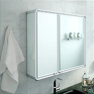 Armario Banheiro Perfil De Aluminio C/ Espelho LBP16/S Astra - Telhas Eco