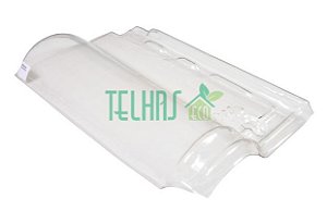 Telha Americana Transparente Ouro Preto 43x26,5cm lubian