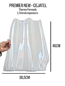 Telha Premier Cejatel New Transparente Medida 45 x 30,5cm