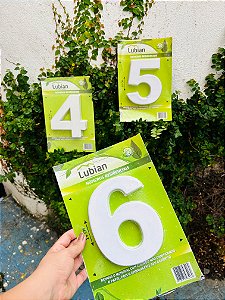 Kit 4 Números Residenciais 15cm Branco 3D Caixa Alta