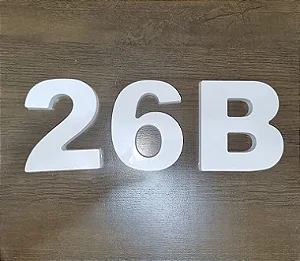 Kit 3 Números /Letra Residenciais 10cm Branco 3D Caixa Alta