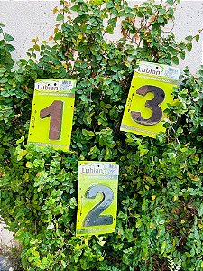 Kit 3 Números / Letras A.B.C.D Residenciais 10cm PRETO 3D Caixa Alta