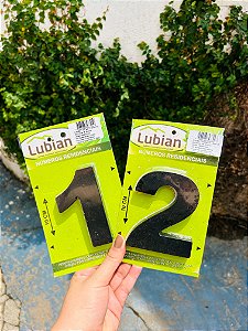 Kit 2 Números / Letras A.B.C.D Residenciais 10cm PRETO 3D Caixa Alta