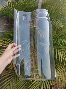 Caixa 10 Telhas Americana Turmalina Transparente Plastico Medida 44X26 cm
