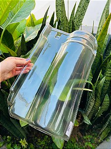 Caixa 5 Telhas Americana Silva Transparente Plastico (Pet) Medida 42x25,5 cm