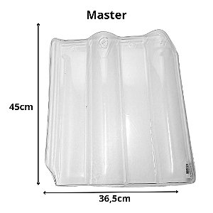 5 Telhas Master Terracota Transparente Medida 45 x 36cm Thermo