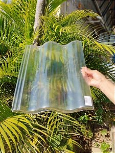 Caixa 5 Telhas Voga Transparente Plastico Medida 42 x 32,5 cm Thermo