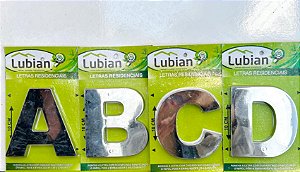 Letras Residenciais 10 cm Cromado CAIXA ALTA 3D ABS
