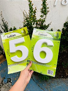 Número Residencial Branco 15cm Caixa Alta 3D