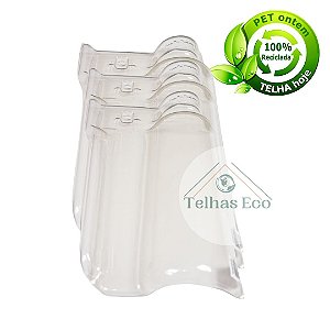 Telha Transparente Portuguesa Plastico Pet Termo-Formado 39x22CM