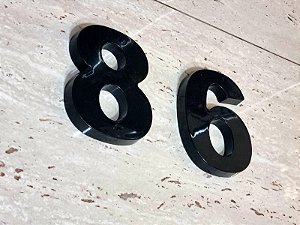 Números Residencial Preto 15cm Caixa Alta 3D