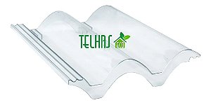 Kit 10 Telhas Transparente Coppo Venetto Injetada 43x33 - Lubian