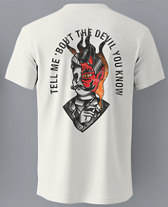 CAMISETA "DEVIL YOU KNOW" - arte COSTAS